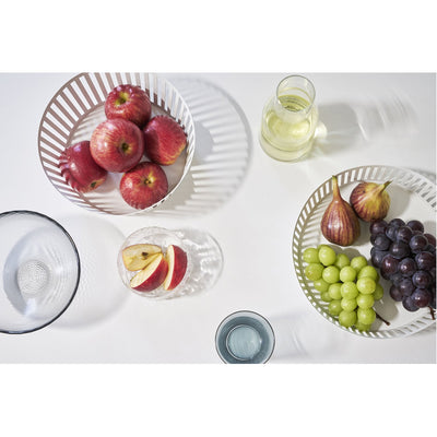 product image for Tower Striped Steel Fruit Basket - Shallow by Yamazaki 5