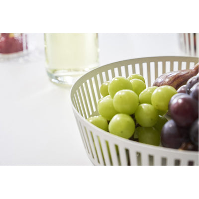 product image for Tower Striped Steel Fruit Basket - Shallow by Yamazaki 33
