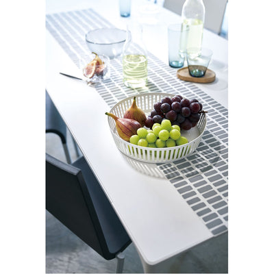 product image for Tower Striped Steel Fruit Basket - Shallow by Yamazaki 65