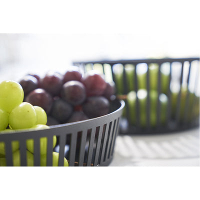 product image for Tower Striped Steel Fruit Basket - Shallow by Yamazaki 33
