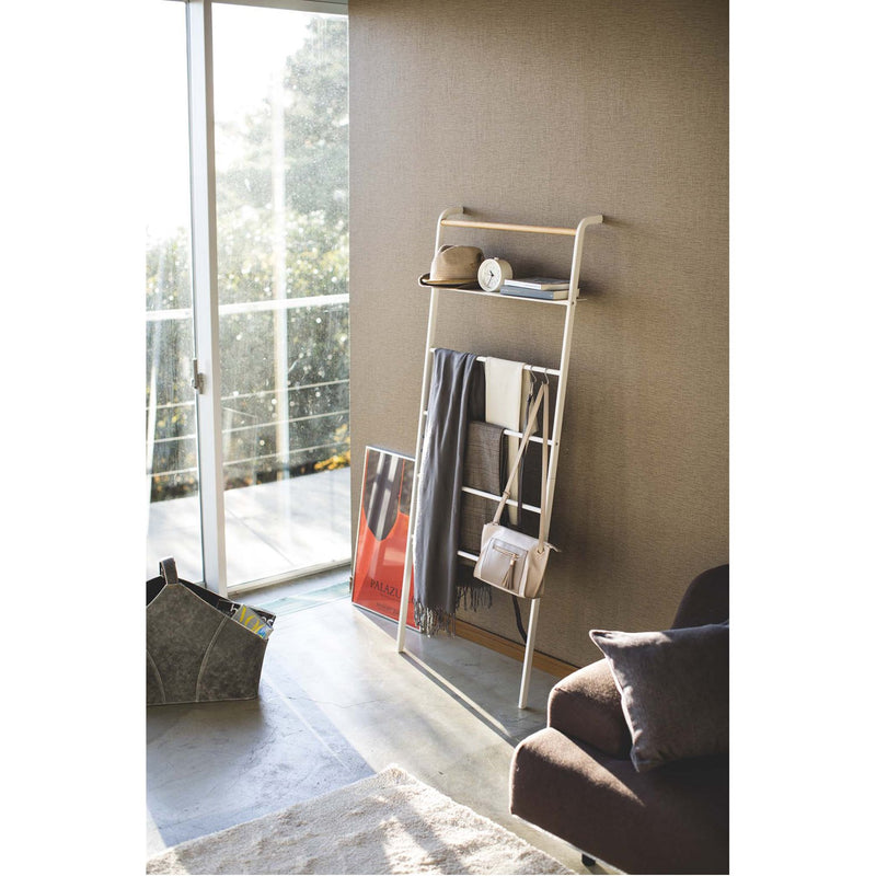 media image for Tower Leaning Ladder With Shelf by Yamazaki 275