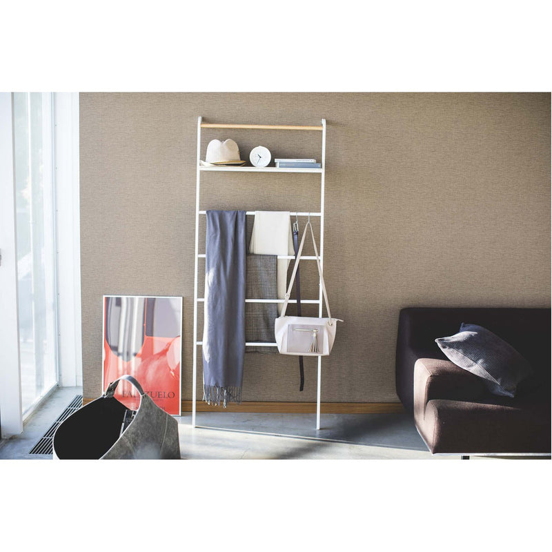 media image for Tower Leaning Ladder With Shelf by Yamazaki 253