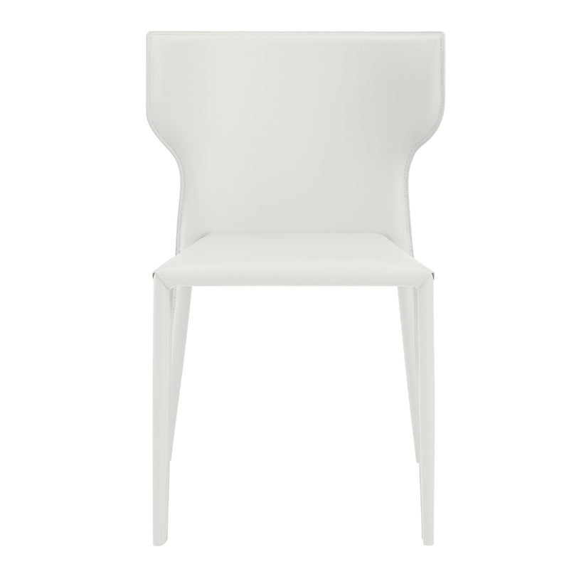 media image for divinia stacking dining chair set of 2 by euro style 38976 wht 2 25