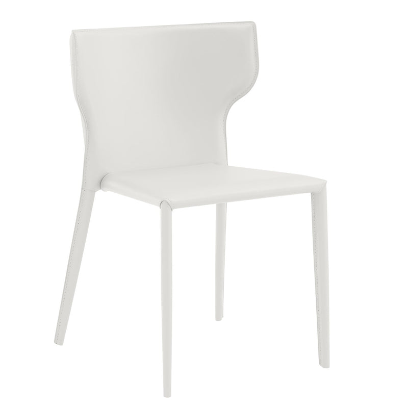 media image for divinia stacking dining chair set of 2 by euro style 38976 wht 1 218
