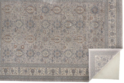 product image for Gilford Gray and Blue Rug by BD Fine Fold Image 1 56
