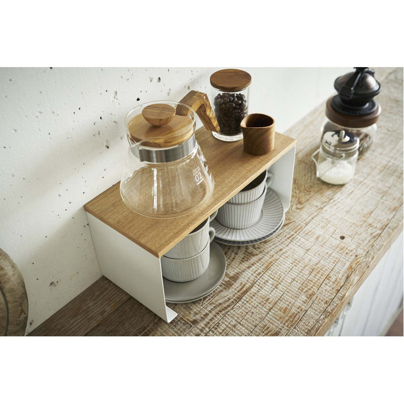 media image for Tosca Wood-Top Stackable Kitchen Rack - Small by Yamazaki 236