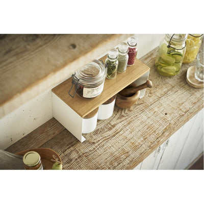 product image for Tosca Wood-Top Stackable Kitchen Rack - Small by Yamazaki 13