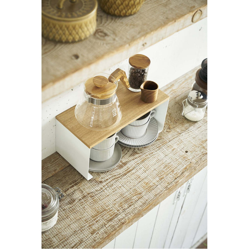 media image for Tosca Wood-Top Stackable Kitchen Rack - Small by Yamazaki 231