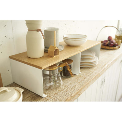 product image for Tosca Wood-Top Stackable Kitchen Rack - Large by Yamazaki 37