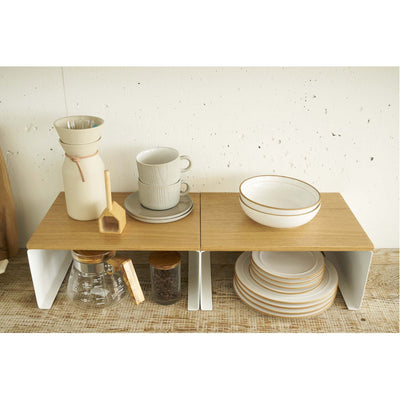 product image for Tosca Wood-Top Stackable Kitchen Rack - Large by Yamazaki 92