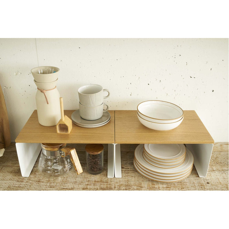 media image for Tosca Wood-Top Stackable Kitchen Rack - Large by Yamazaki 240