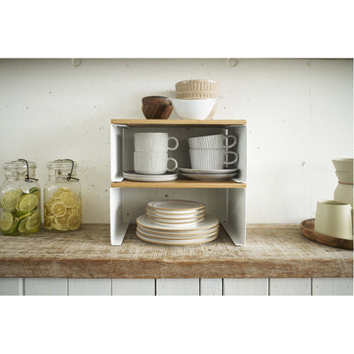 product image for Tosca Wood-Top Stackable Kitchen Rack - Large by Yamazaki 11