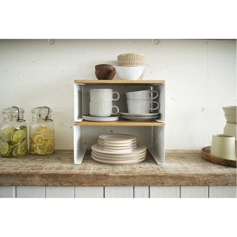 media image for Tosca Wood-Top Stackable Kitchen Rack - Large by Yamazaki 278