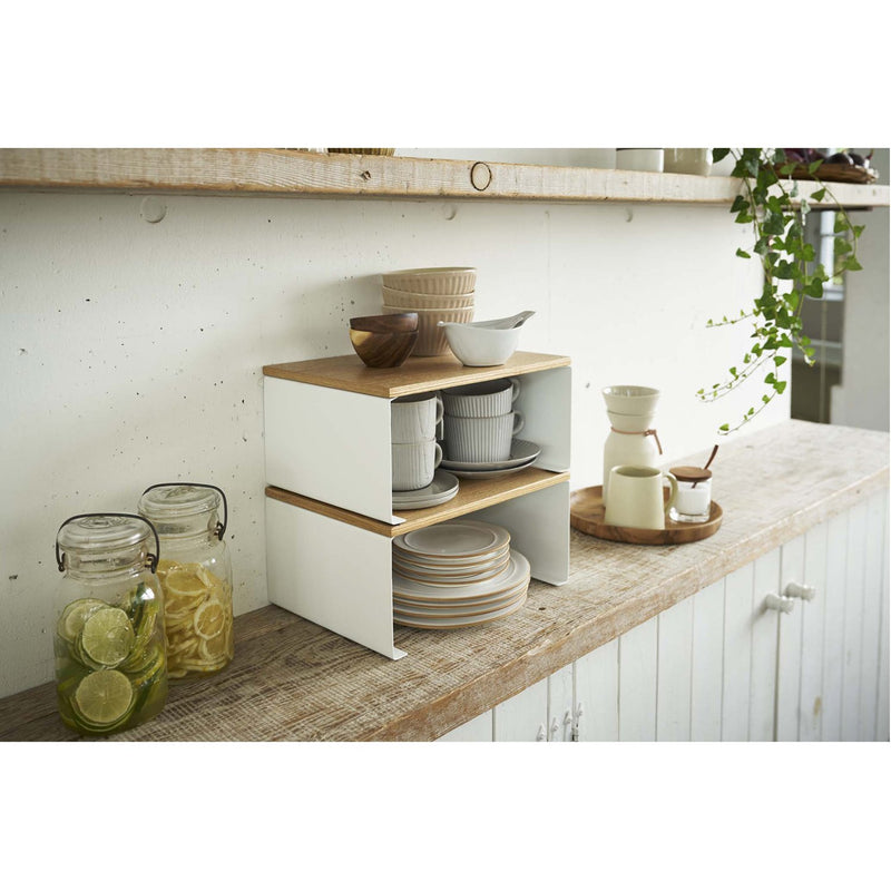 media image for Tosca Wood-Top Stackable Kitchen Rack - Large by Yamazaki 236