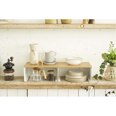 product image for Tosca Wood-Top Stackable Kitchen Rack - Large by Yamazaki 34