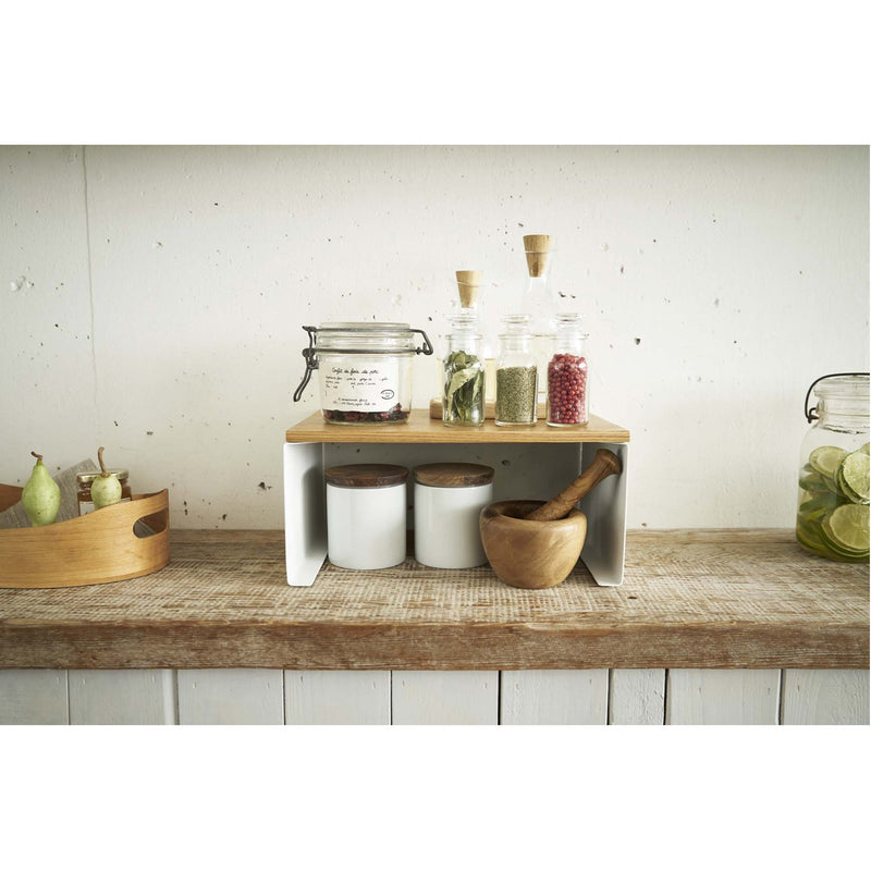 media image for Tosca Wood-Top Stackable Kitchen Rack - Large by Yamazaki 269