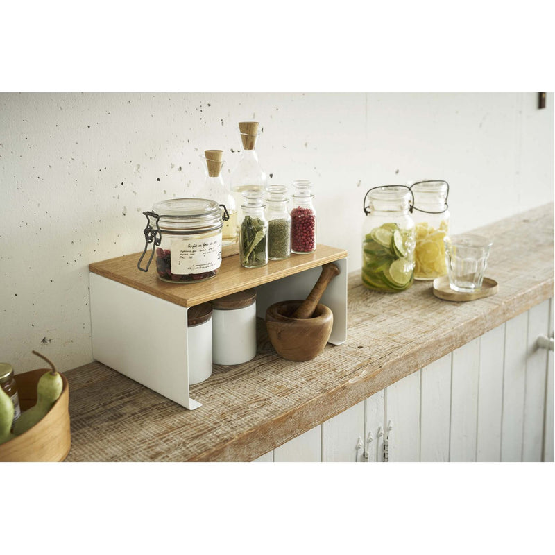 media image for Tosca Wood-Top Stackable Kitchen Rack - Large by Yamazaki 283