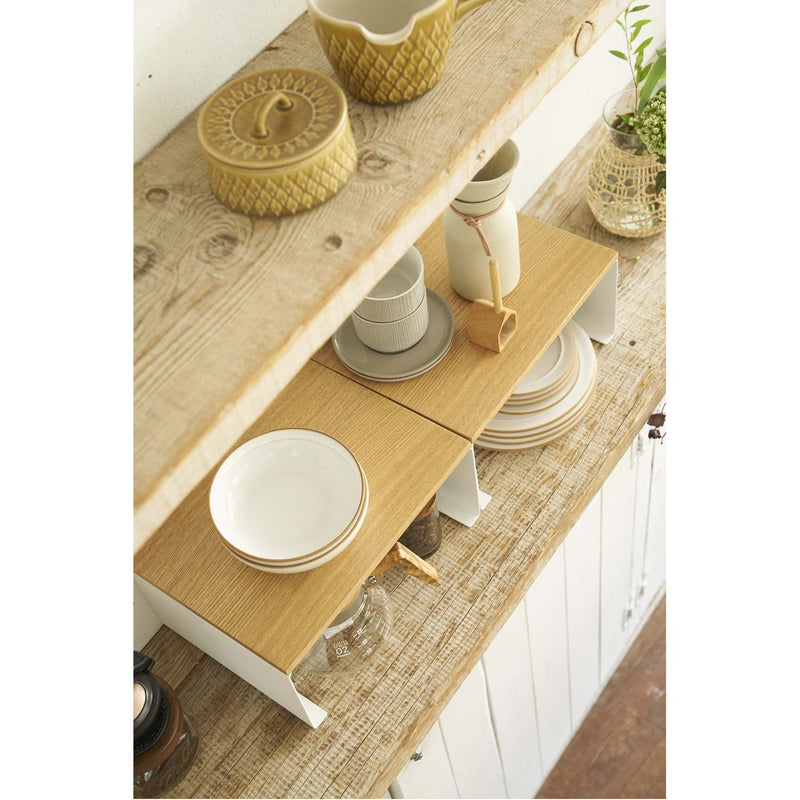 media image for Tosca Wood-Top Stackable Kitchen Rack - Large by Yamazaki 290
