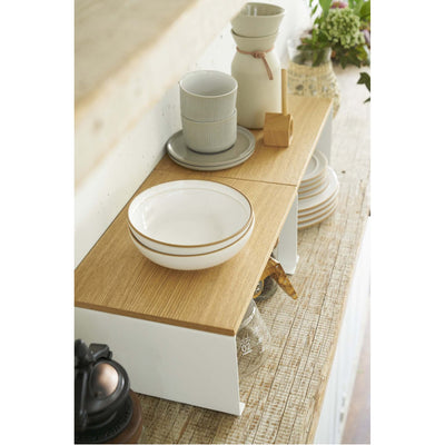 product image for Tosca Wood-Top Stackable Kitchen Rack - Large by Yamazaki 18