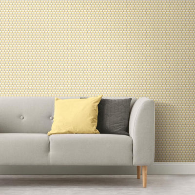 product image for 3D Petite Hexagons Peel & Stick Wallpaper in Yellow by RoomMates for York Wallcoverings 30