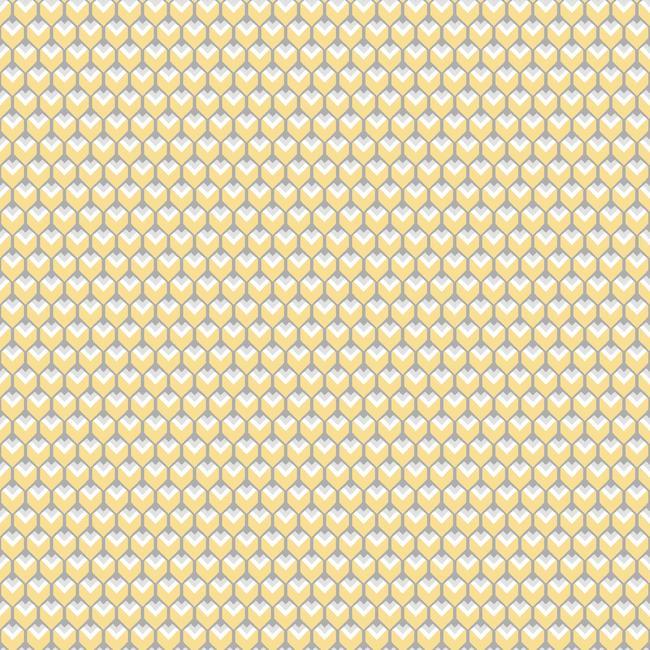 media image for 3D Petite Hexagons Peel & Stick Wallpaper in Yellow by RoomMates for York Wallcoverings 292