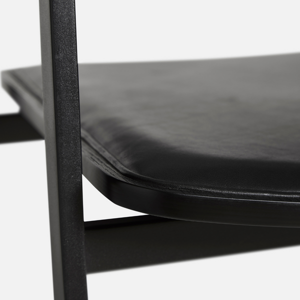 media image for s a c dining chair with black leather woud woud 100031 3 280