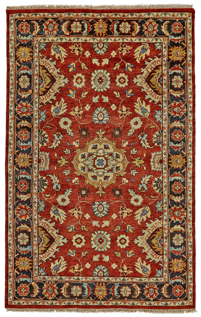 product image of Alden Hand Knotted Rust and Gold Rug by BD Fine Flatshot Image 1 511