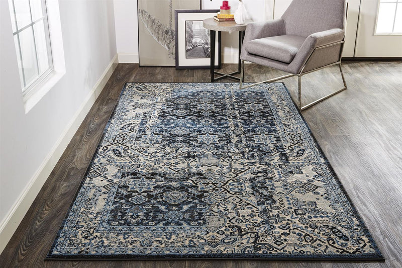 media image for Tullamore Gray and Blue Rug by BD Fine Roomscene Image 1 289
