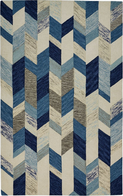 product image for Binada Ivory and Blue Rug by BD Fine Flatshot Image 1 82