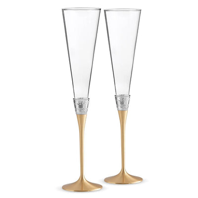 product image for With Love Gold Toasting Flute, Pair by Vera Wang 80