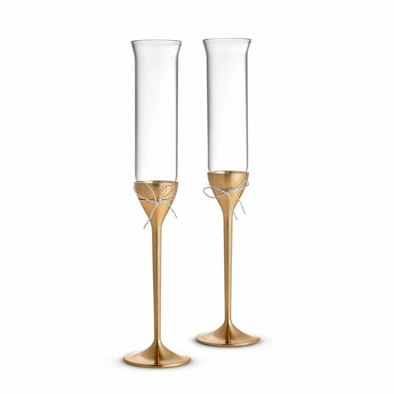 media image for Love Knots Gold Toasting Flute, Pair by Vera Wang 251