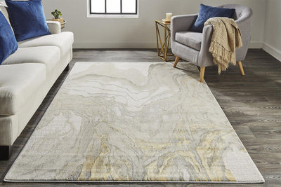 product image for Vanhorn Gold and Ivory Rug by BD Fine Roomscene Image 1 7