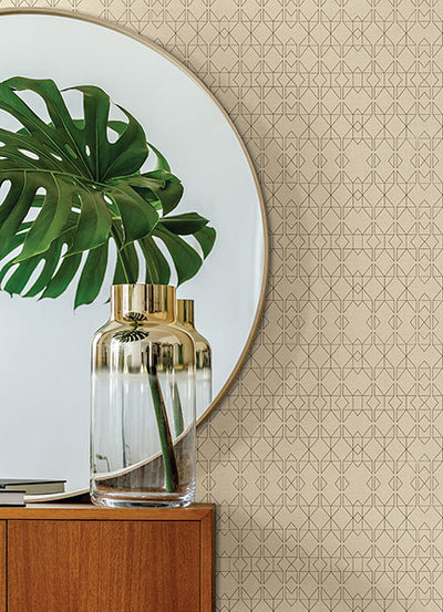 product image for Paititi Gold Diamond Trellis Wallpaper from the Lustre Collection by Brewster Home Fashions 47