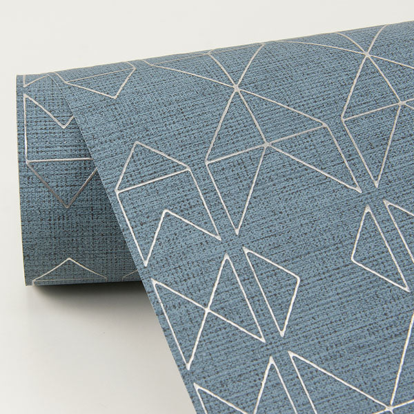 media image for Paititi Denim Diamond Trellis Wallpaper from the Lustre Collection by Brewster Home Fashions 224