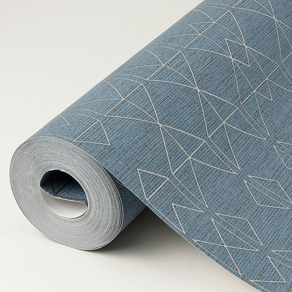 media image for Paititi Denim Diamond Trellis Wallpaper from the Lustre Collection by Brewster Home Fashions 234