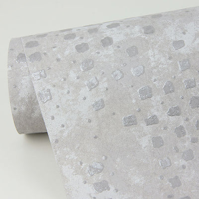 product image for Felsic Silver Studded Cube Wallpaper from the Lustre Collection by Brewster Home Fashions 68