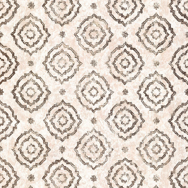 media image for Uma Rose Gold Star Medallion Wallpaper from the Lustre Collection by Brewster Home Fashions 235