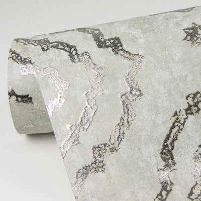product image for Uma Platinum Star Medallion Wallpaper from the Lustre Collection by Brewster Home Fashions 64