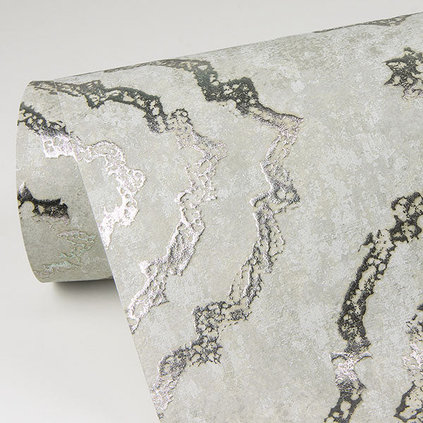 media image for Uma Platinum Star Medallion Wallpaper from the Lustre Collection by Brewster Home Fashions 255