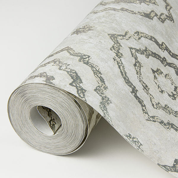 media image for Uma Platinum Star Medallion Wallpaper from the Lustre Collection by Brewster Home Fashions 258