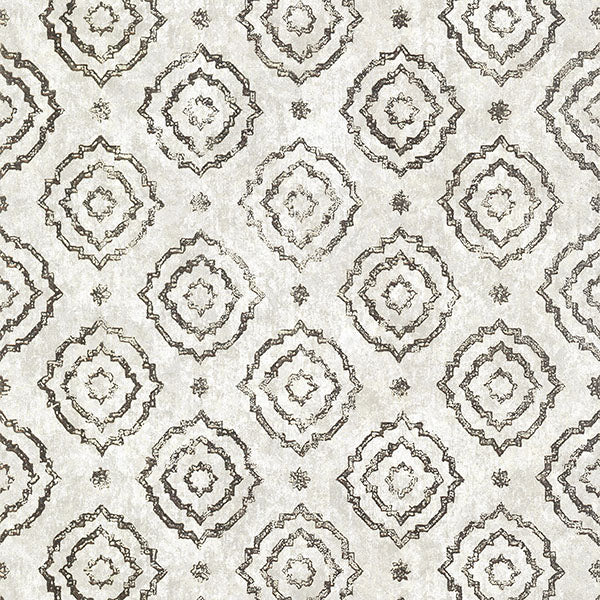 media image for Uma Platinum Star Medallion Wallpaper from the Lustre Collection by Brewster Home Fashions 221