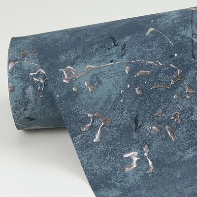 product image for Arian Blue Inkburst Wallpaper from the Lustre Collection by Brewster Home Fashions 50
