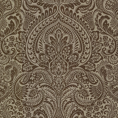 product image for Artemis Bronze Floral Damask Wallpaper from the Lustre Collection by Brewster Home Fashions 3