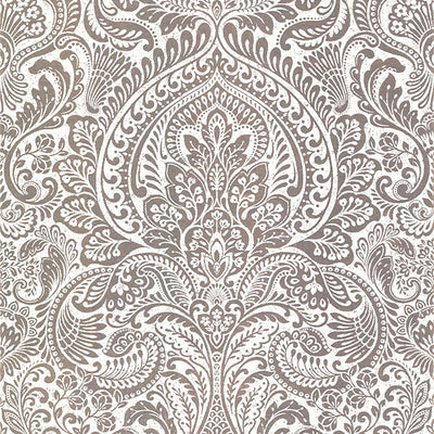 product image of sample artemis rose gold floral damask wallpaper from the lustre collection by brewster home fashions 1 562
