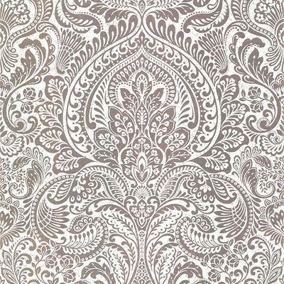 product image of sample artemis rose gold floral damask wallpaper from the lustre collection by brewster home fashions 1 555