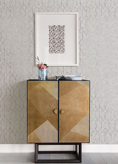product image for Ziva Platinum Trellis Wallpaper from the Lustre Collection by Brewster Home Fashions 46