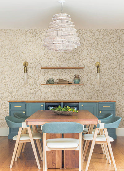 product image for Koura Cream Budding Branches Wallpaper from the Lustre Collection by Brewster Home Fashions 75