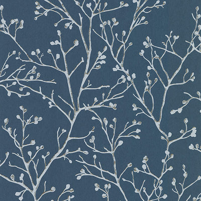 product image of sample koura sapphire budding branches wallpaper from the lustre collection by brewster home fashions 1 579