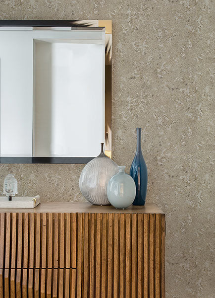 media image for Kulta Pewter Cemented Wallpaper from the Lustre Collection by Brewster Home Fashions 263