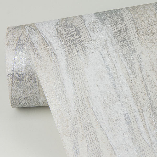 media image for Suna Silver Woodgrain Wallpaper from the Lustre Collection by Brewster Home Fashions 292